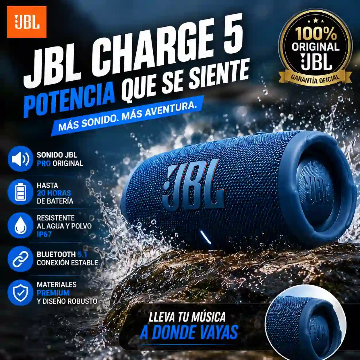 BOCINA JBL CHARGER 5 ORIGINAL